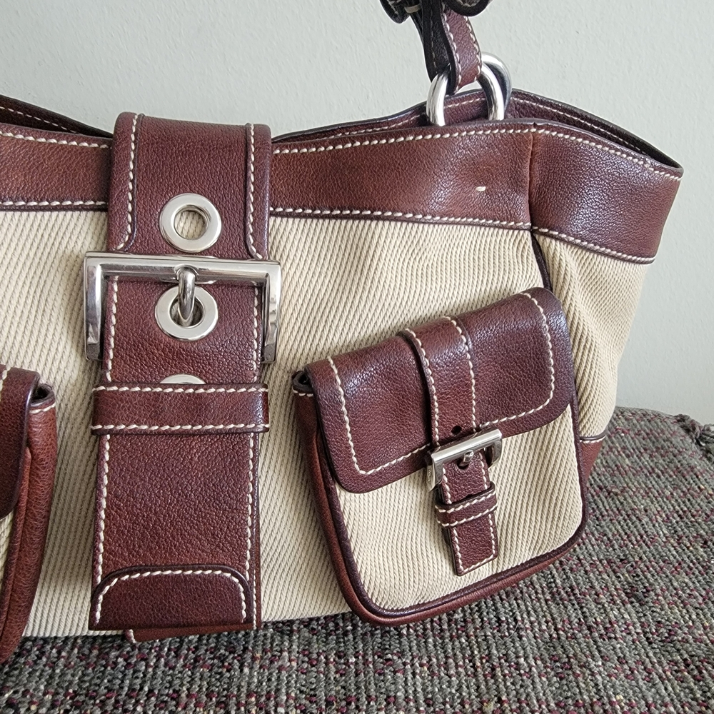 Authentic Prada Double Pockets Handbag Vintage Retro Y2k - Picture 2 of 13